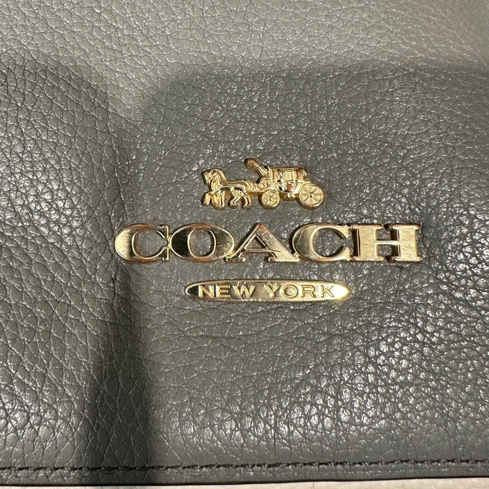 💋Coach F76697 Jes Colorblock Hobo Heather Gray/Black Pebbled Leather Bag - Picture 8 of 12